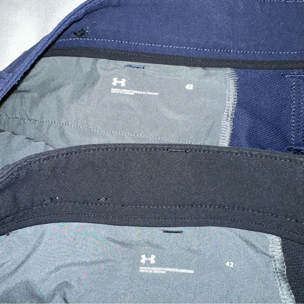 2 pair Under Armour shorts men’s size 42 black and blue - Picture 2 of 6